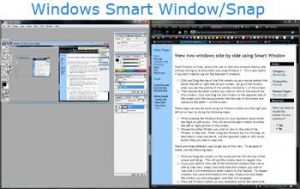 Snap two windows side-by-side in Windows